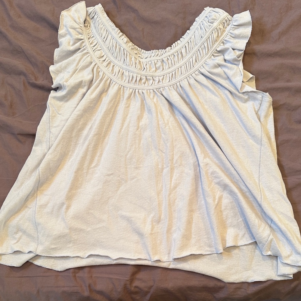 We The Free light blue Ruffled Blouse - Picture 2 of 10